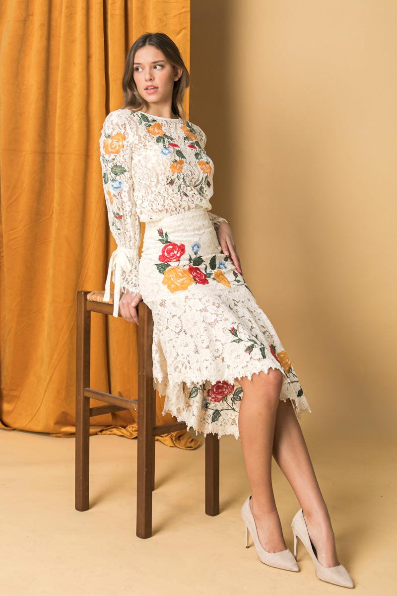 Embroidered Lace Top from KADOU Boutique