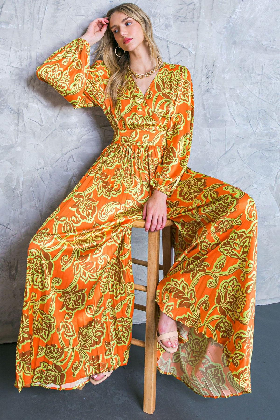 Blushing with Brilliance Satin Jumpsuit from KADOU Boutique