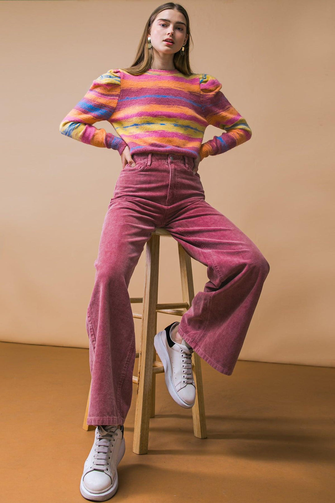 How Dare You Wide Leg Corduroy Pants from KADOU Boutique