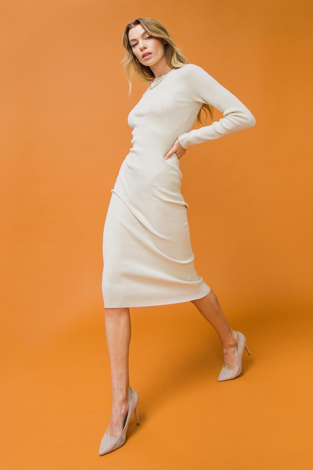 Be with You Sweater Midi Dress from KADOU Boutique