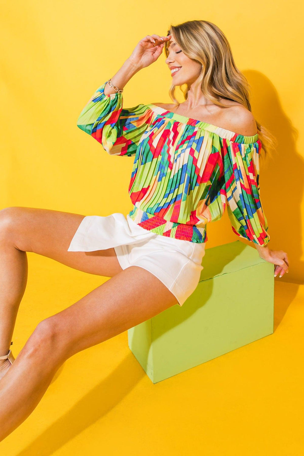 Frosted Upon Woven Top from KADOU Boutique