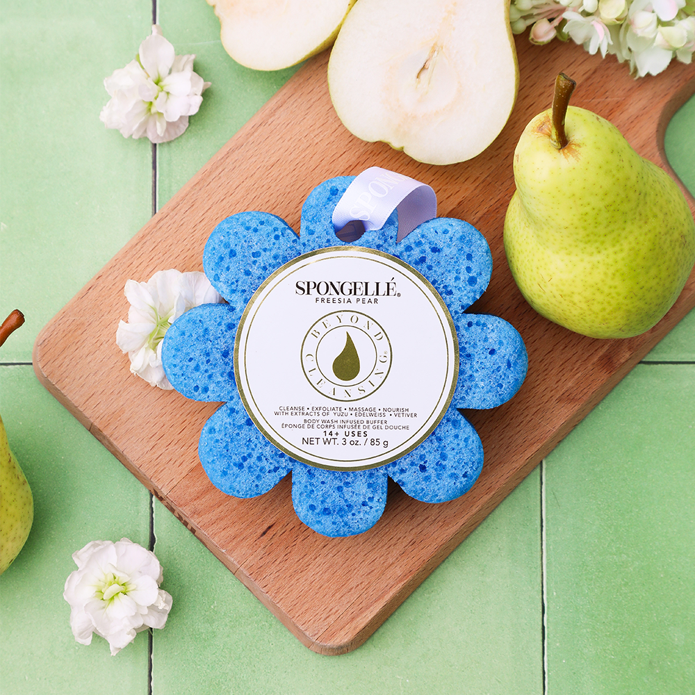 Freesia Pear | Wild Flower Bath Sponge from KADOU Boutique