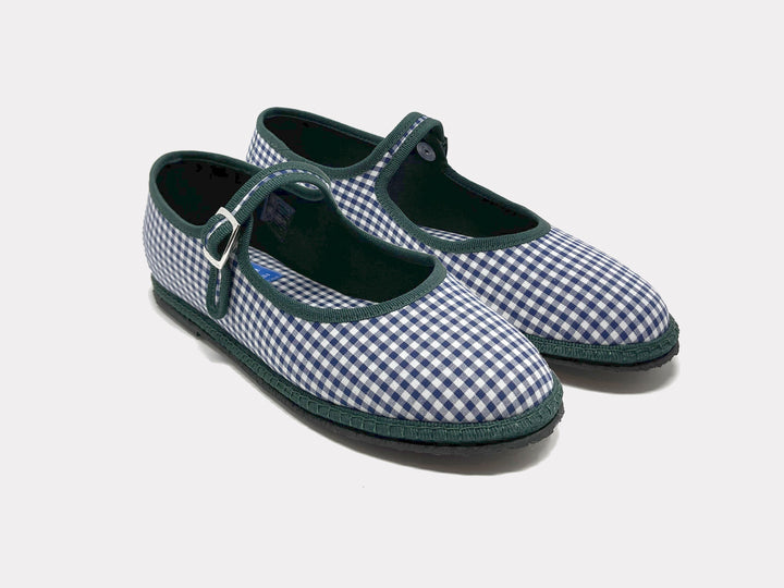 Mary Jane Furlane Navy Gingham from KADOU Boutique