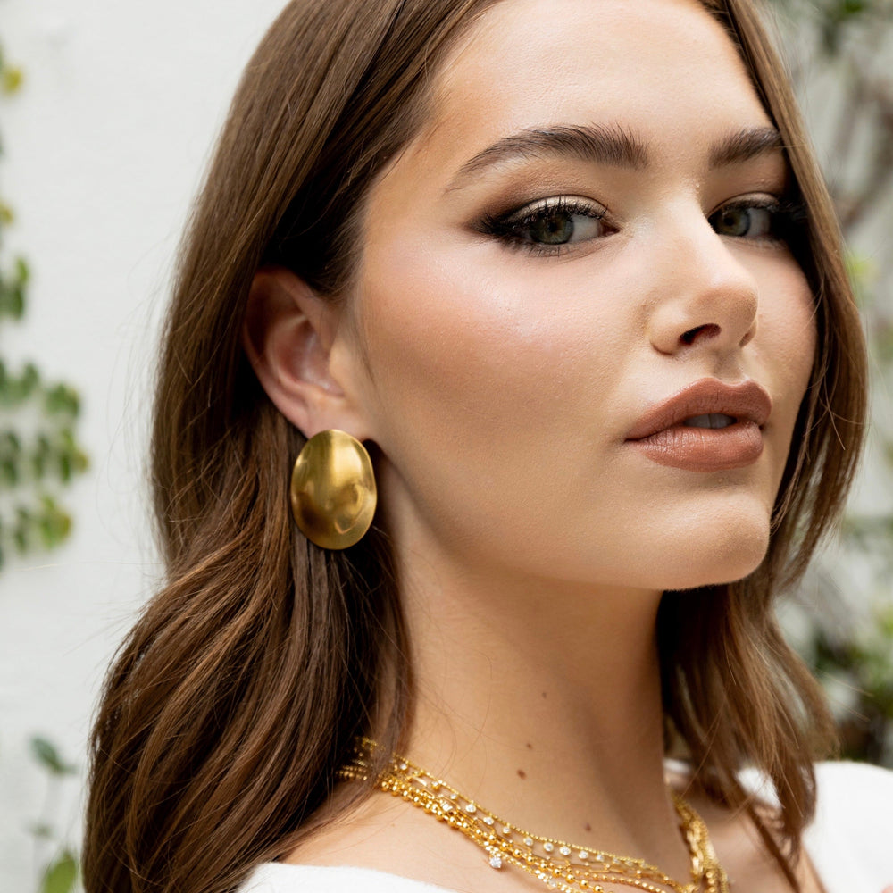 Vanessa Oval Statement Earring from KADOU Boutique