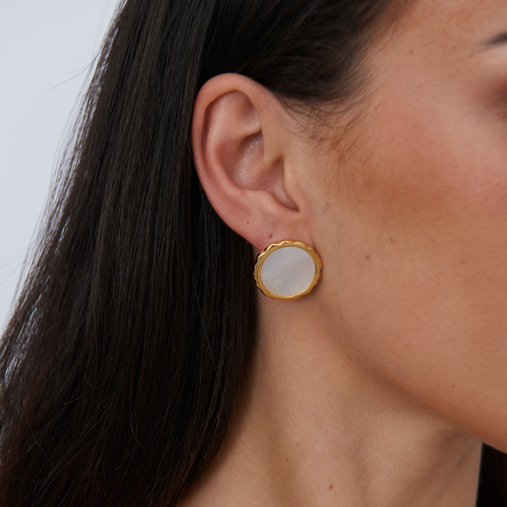 Gwen Mother of Pearl Stud from KADOU Boutique