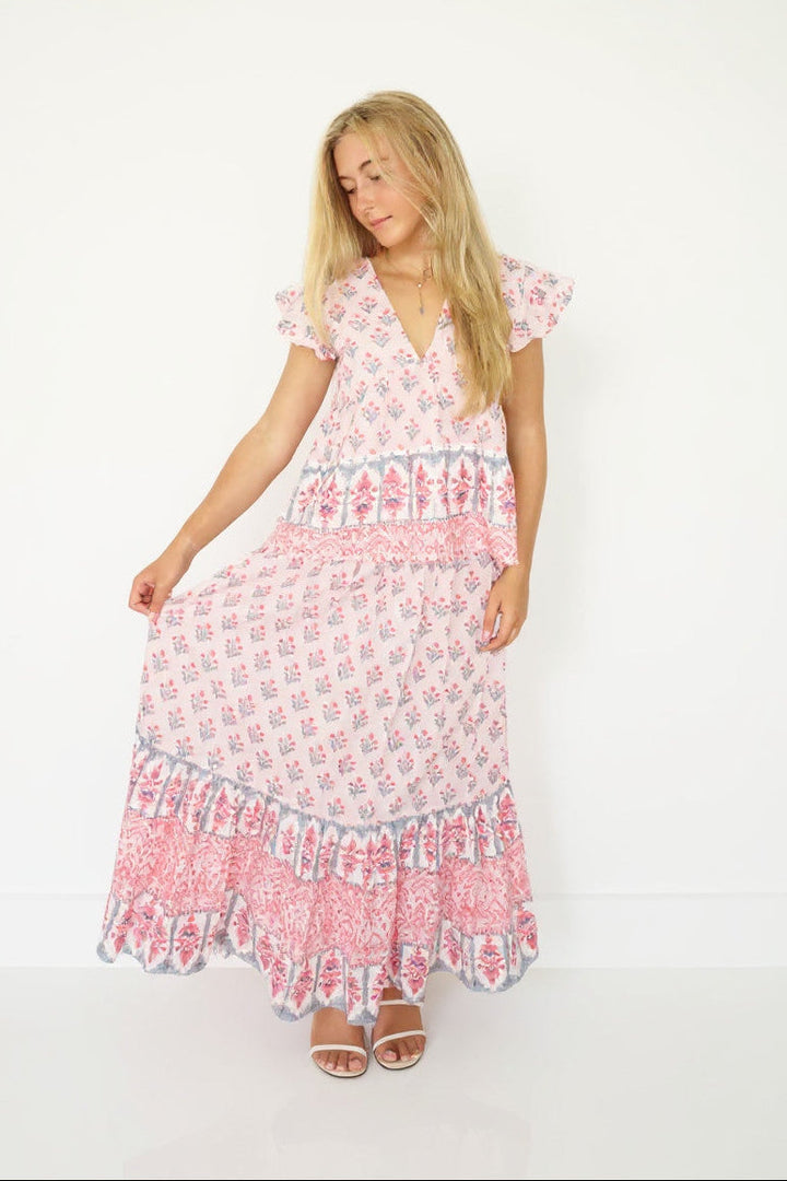Noor Smocked Skirt in Pastel Palace