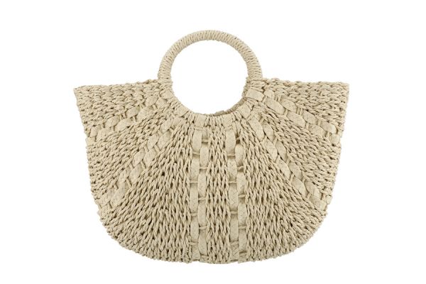 Ladies Natural Straw Handbag