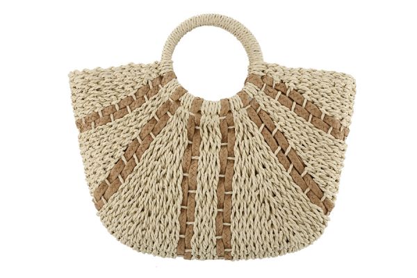 Ladies Natural Straw Handbag