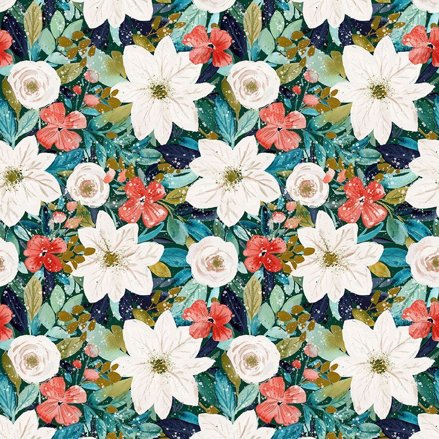 Winter Floral Vintage Dress from KADOU Boutique