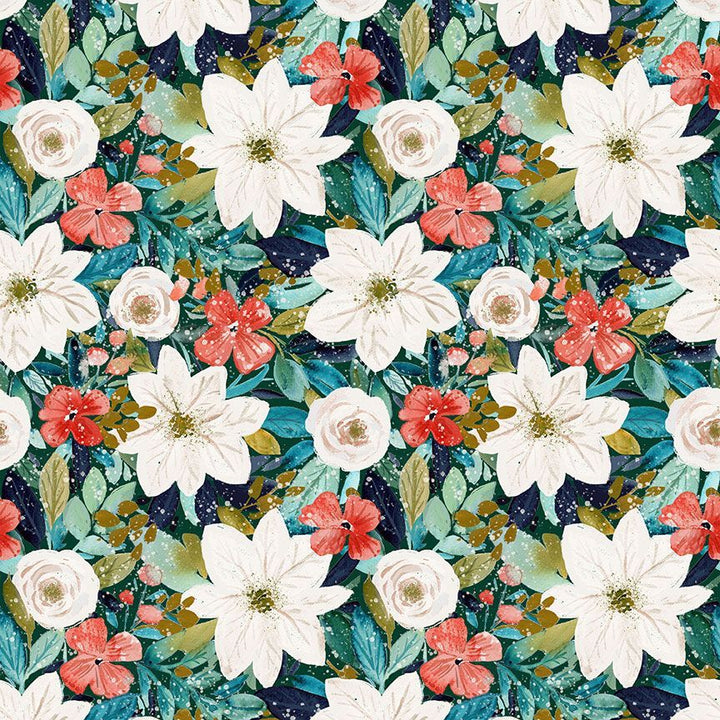 Winter Floral Vintage Dress from KADOU Boutique