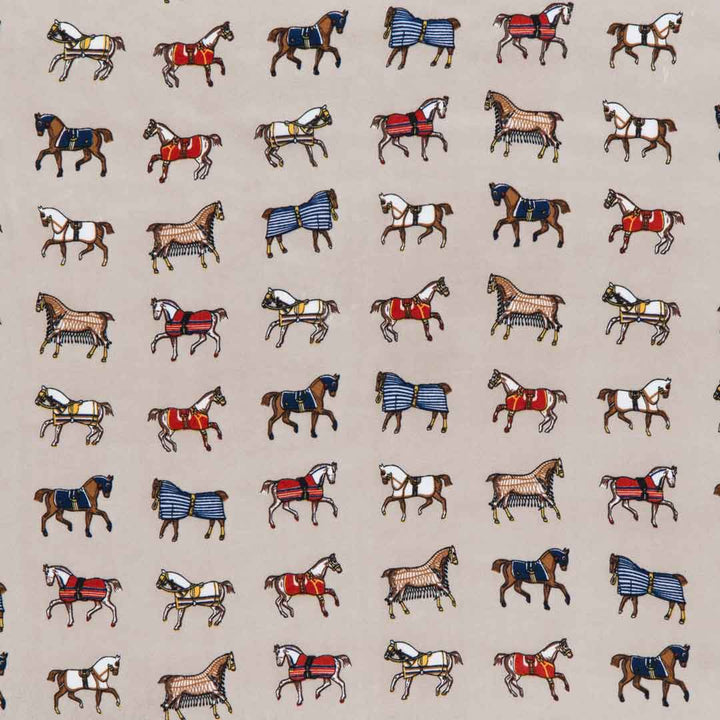 Hunt Club - Stylized Equestrian Scarf in Taupe