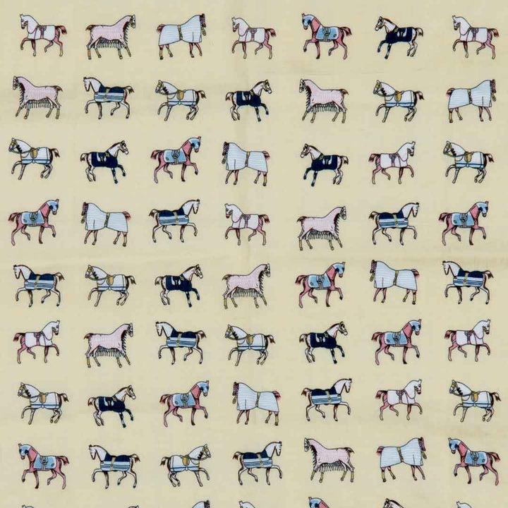 Hunt Club - Stylized Equestrian Scarf in Yellow and Sand