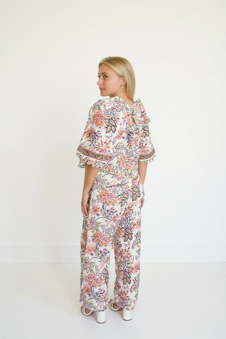 Paige Jaipur Print Puff Sleeve Top from KADOU Boutique