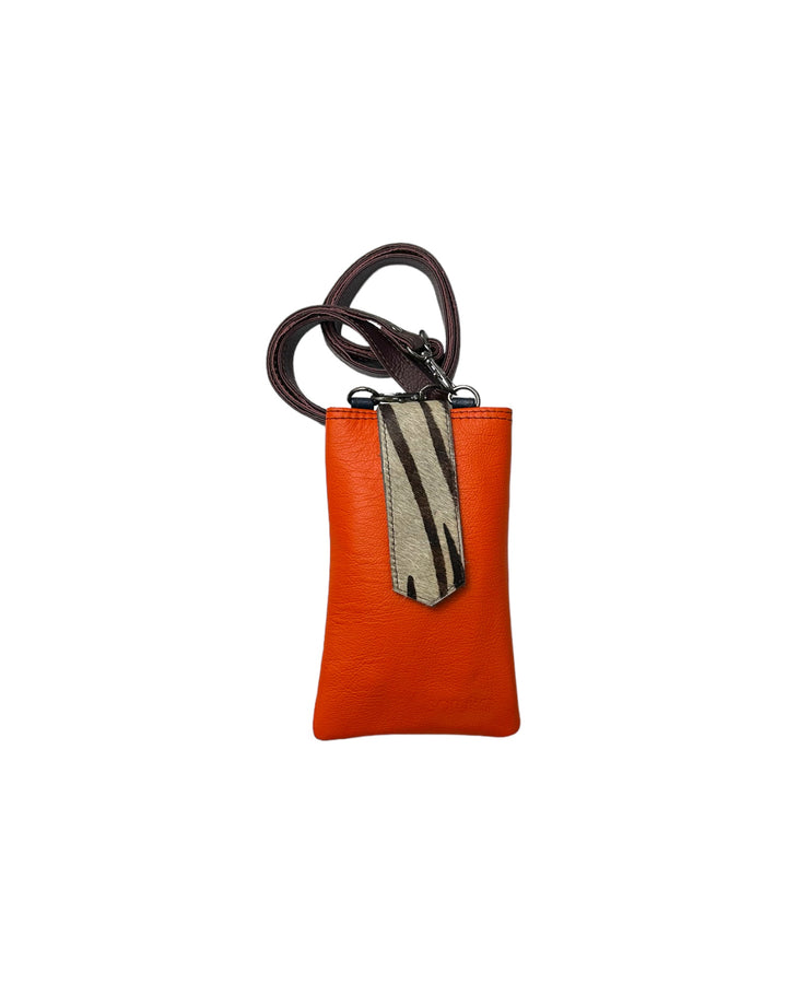 ZOE Leather Phone Crossbody with Print