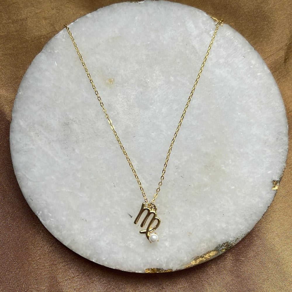 Zodiac Pearl Necklace from KADOU Boutique