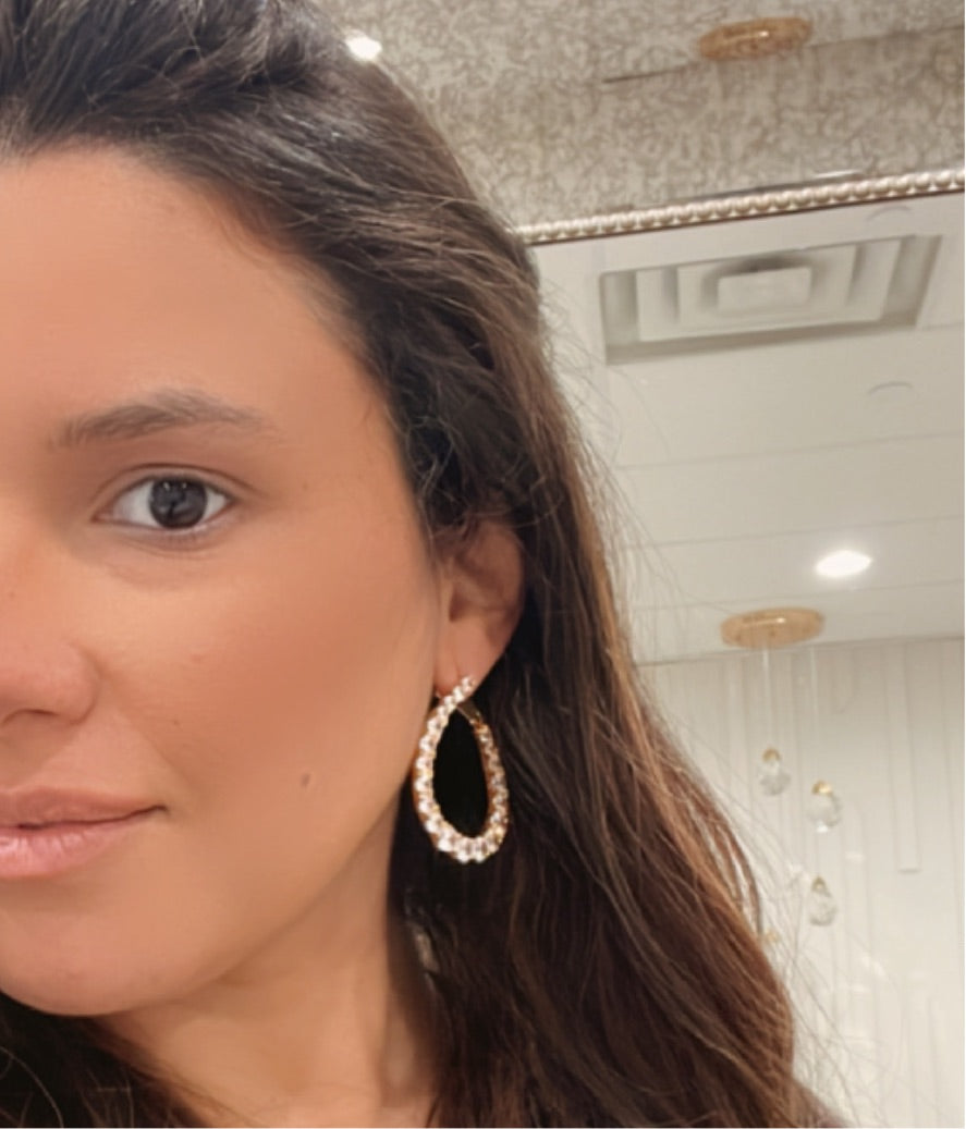 Naomi Cz Earring-Large from KADOU Boutique