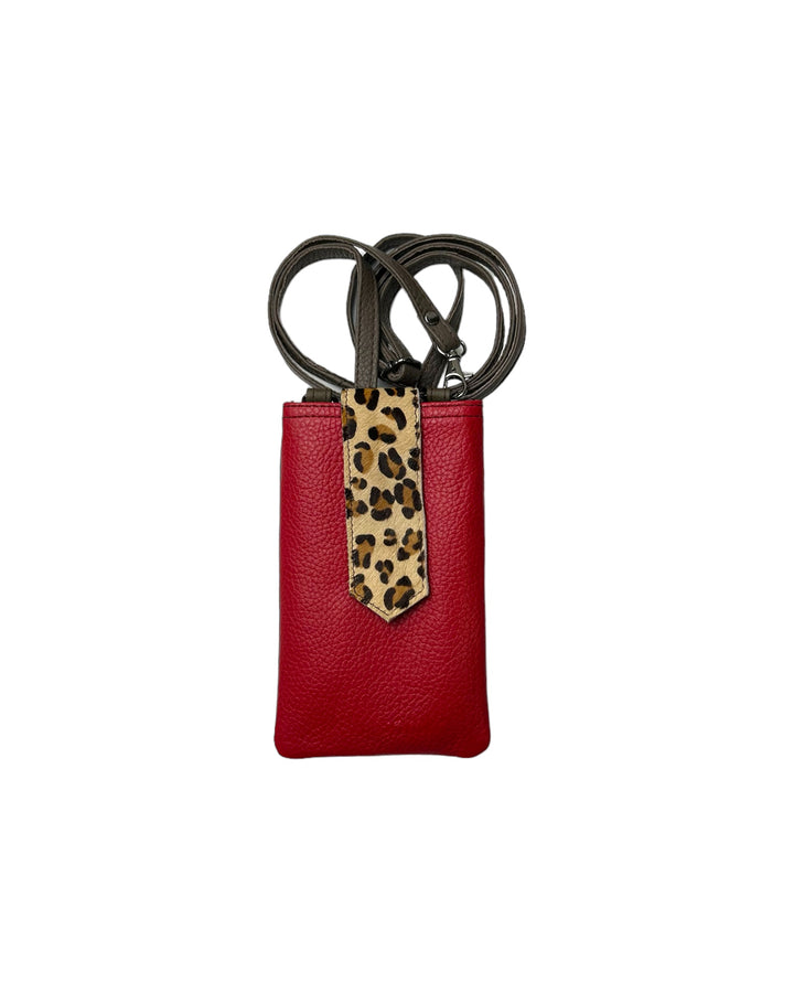 ZOE Leather Phone Crossbody with Print