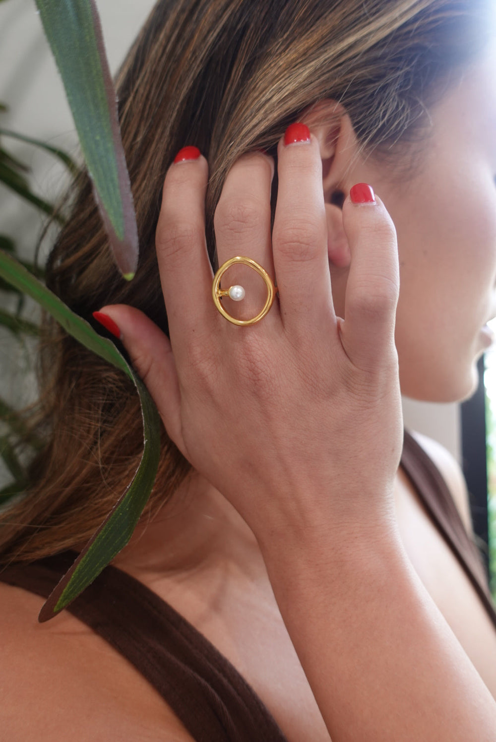 Krista Pearl Ring from KADOU Boutique