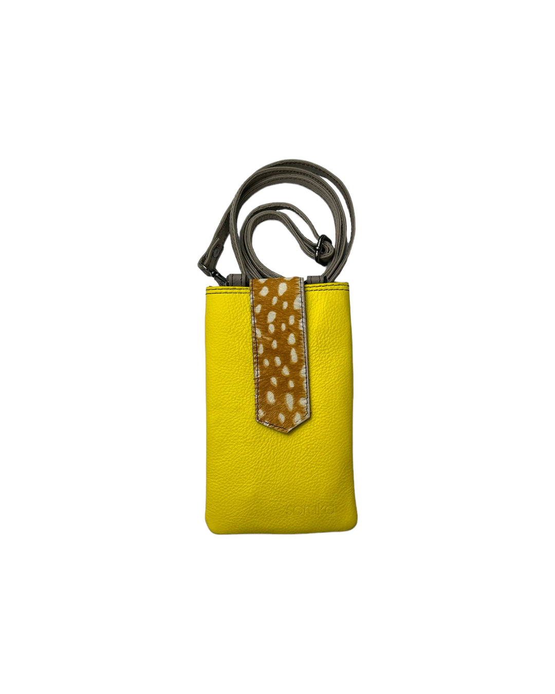 ZOE Leather Phone Crossbody with Print