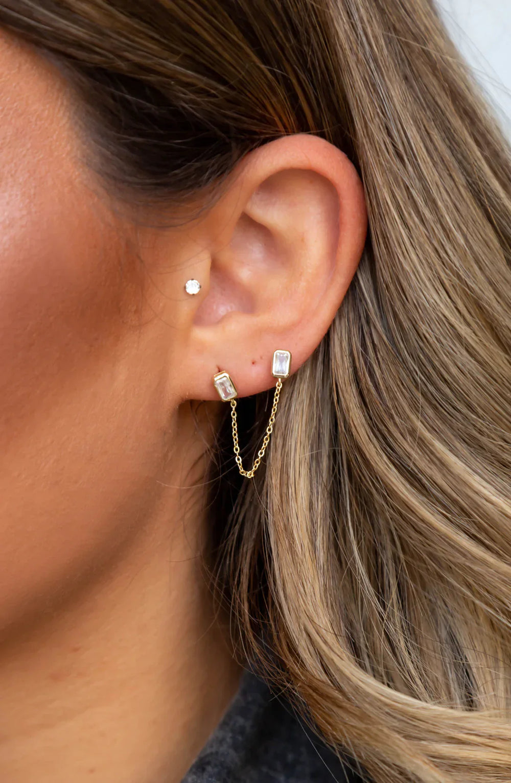Charlotte Double Studs from KADOU Boutique
