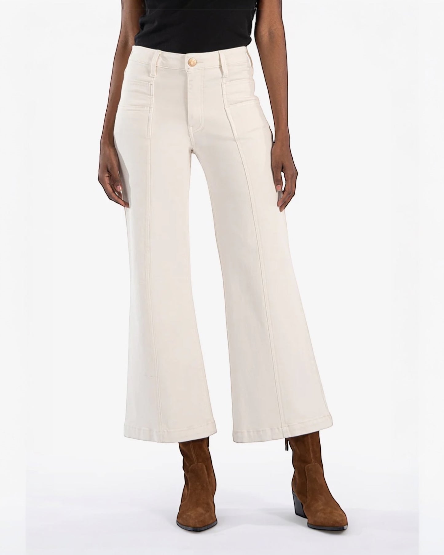 Meg High Rise Wide Leg Denim Pants