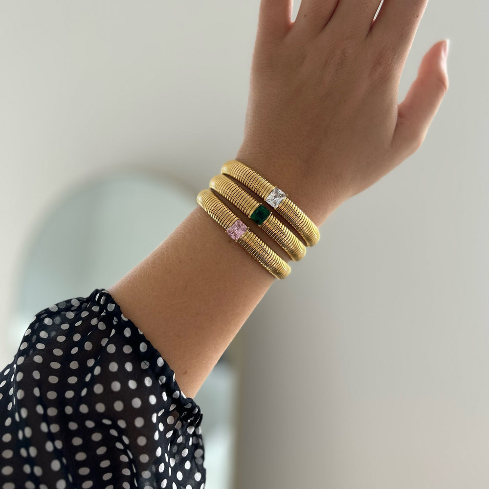 Serenity Cz Gold Bracelet from KADOU Boutique