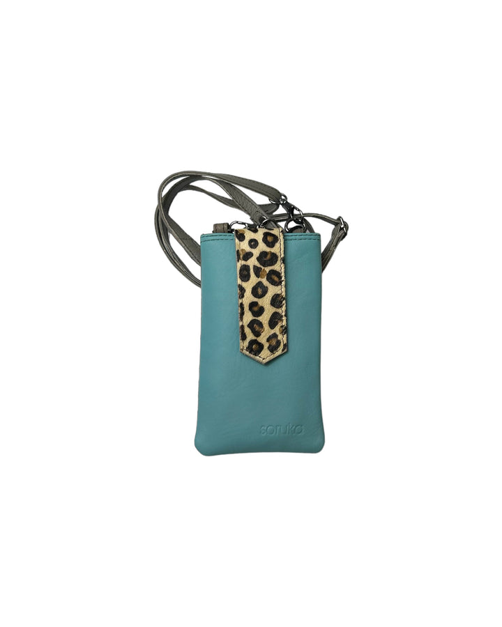 ZOE Leather Phone Crossbody with Print