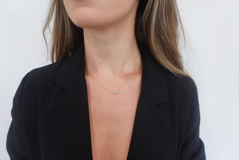 Willow Necklace- Turquoise from KADOU Boutique