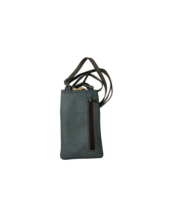 ZOE Leather Phone Crossbody with Print