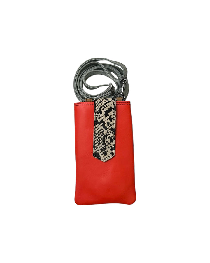 ZOE Leather Phone Crossbody with Print