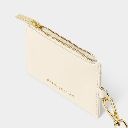 Ashley Cardholder with Strap - Off White
