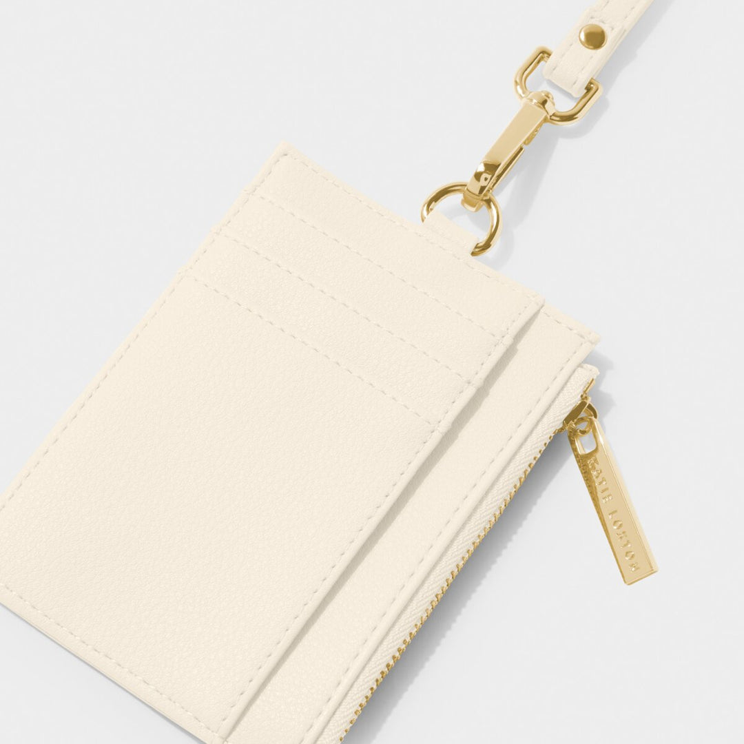 Ashley Cardholder with Strap - Off White