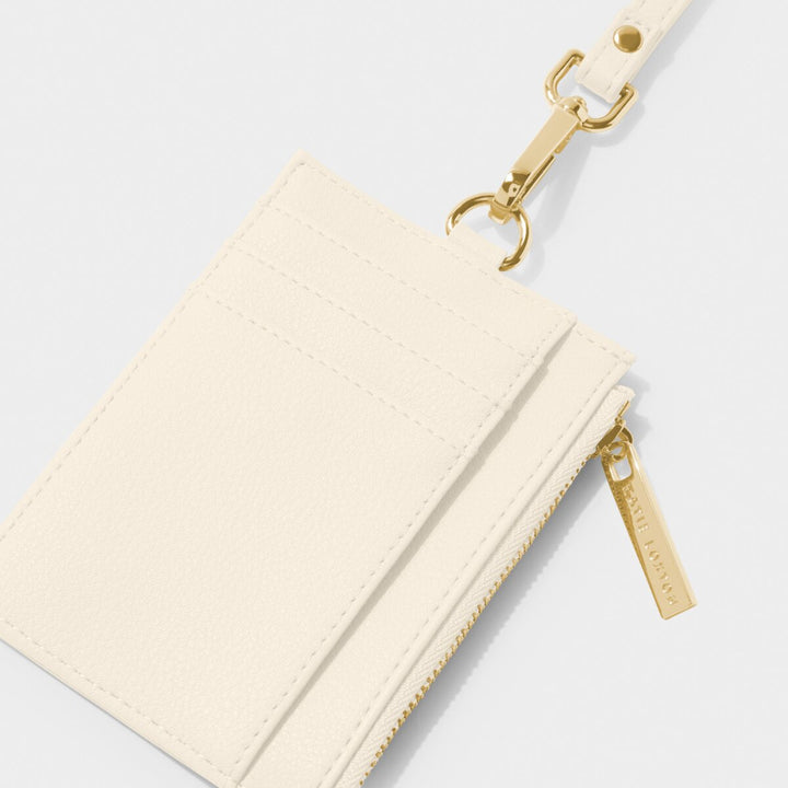 Ashley Cardholder with Strap - Off White