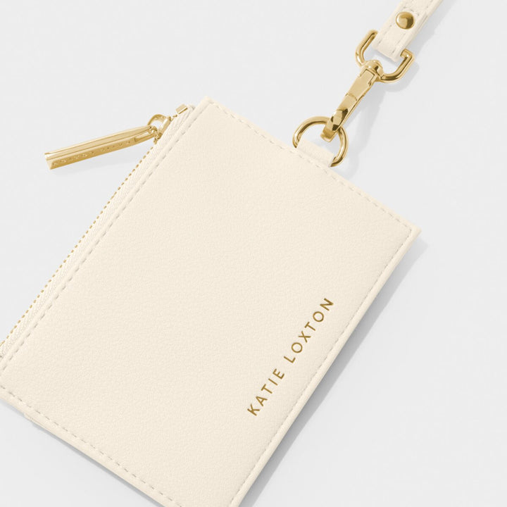 Ashley Cardholder with Strap - Off White
