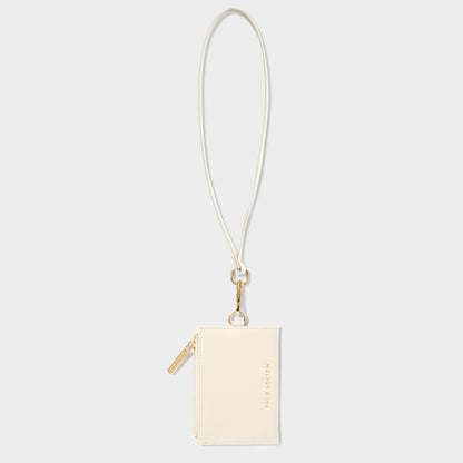 Ashley Cardholder with Strap - Off White
