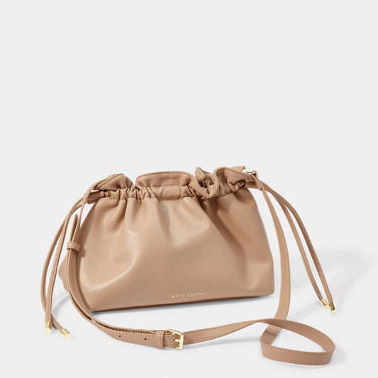 The Hailey Crossbody Clutch in Soft Tan color. Shop at Kadou Boutique online and in store.