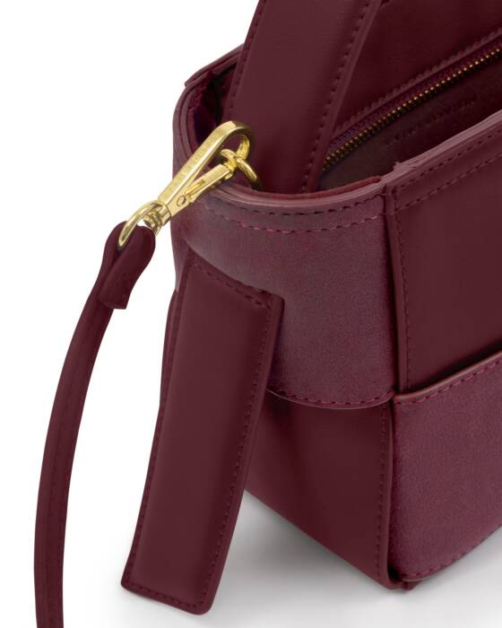 Taya Woven Faux Suede Top Handle Bag
