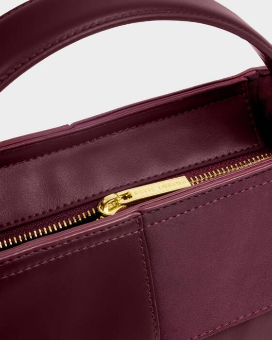 Taya Woven Faux Suede Top Handle Bag