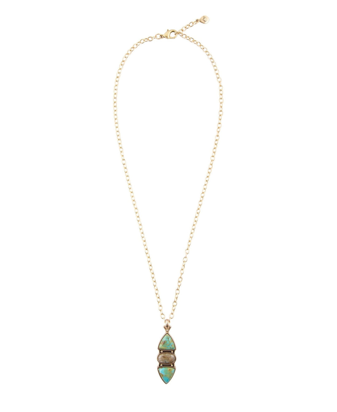 Labradorite and Turquoise Pendant Necklace