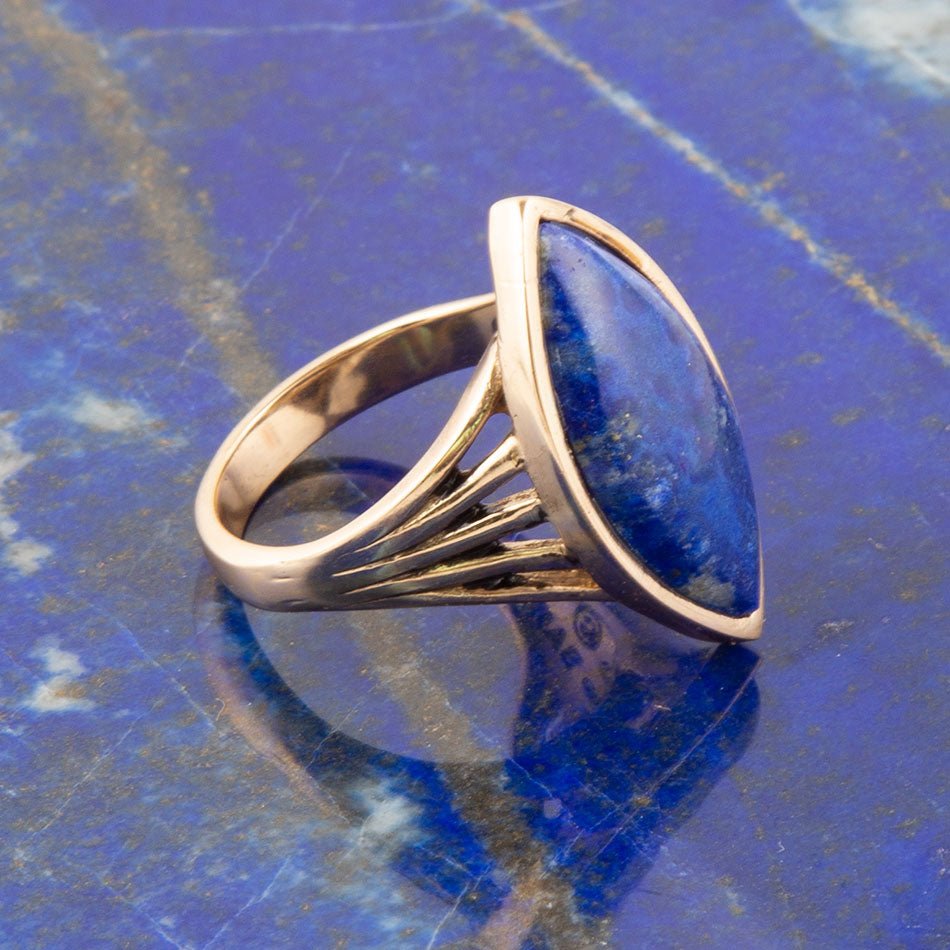 Blue Lapis Golden Spark Ring from KADOU Boutique