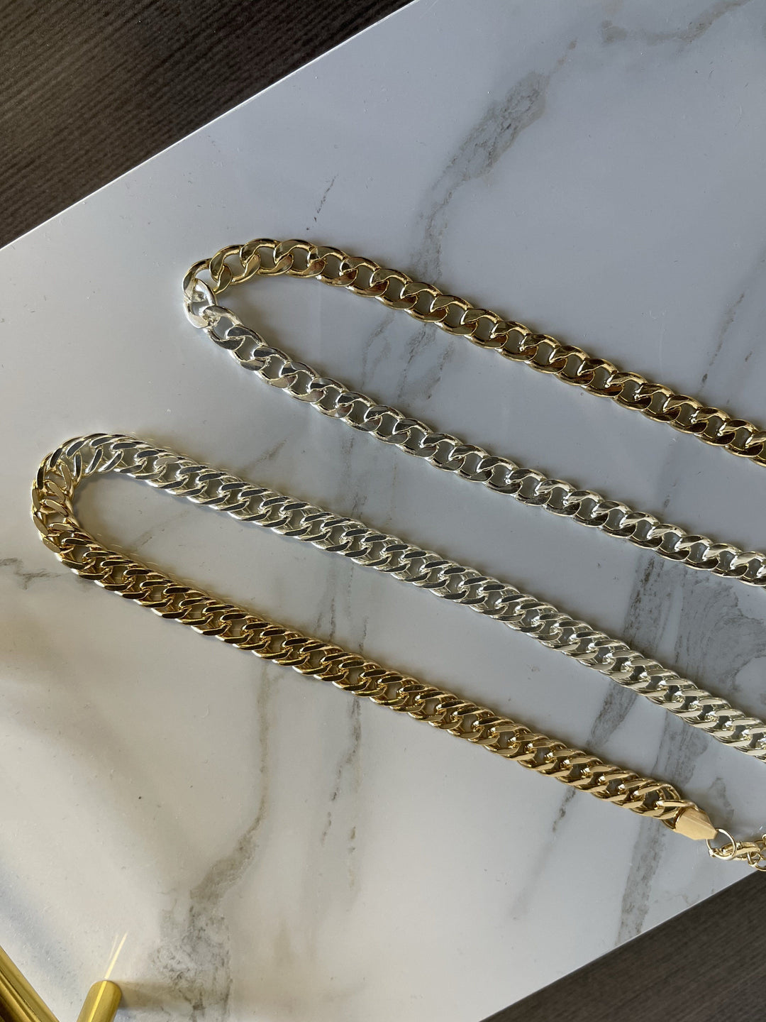 Leila Link Necklace -Two Tone