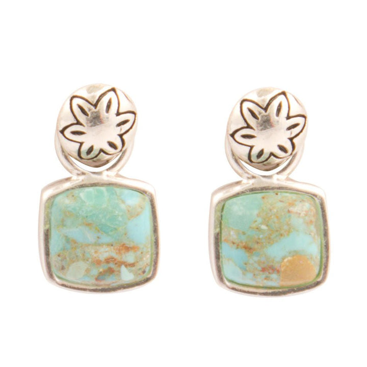 Little Bits turquoise sterling silver post earrings