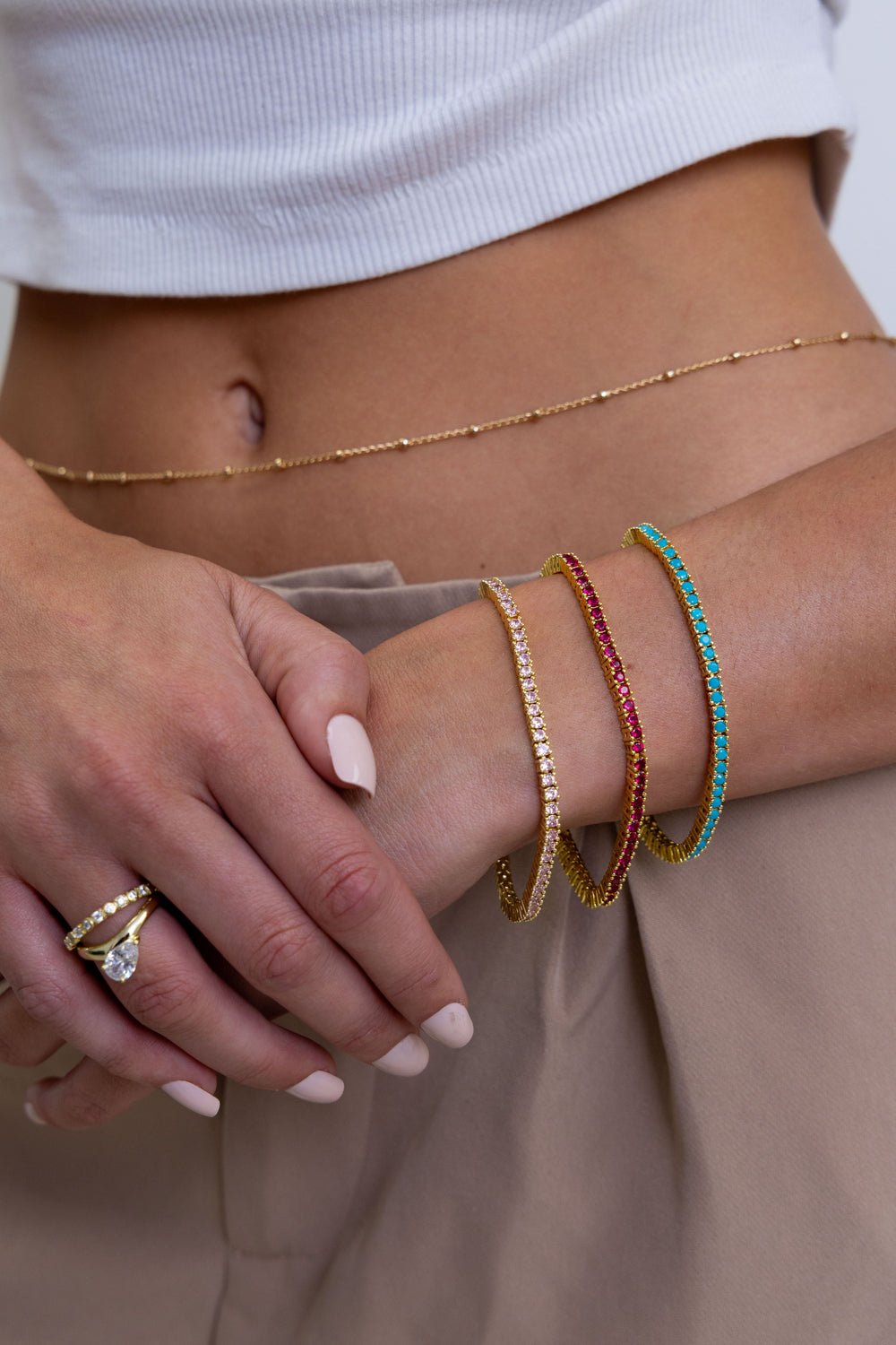 Karla Tennis Bracelet - Turquoise from KADOU Boutique