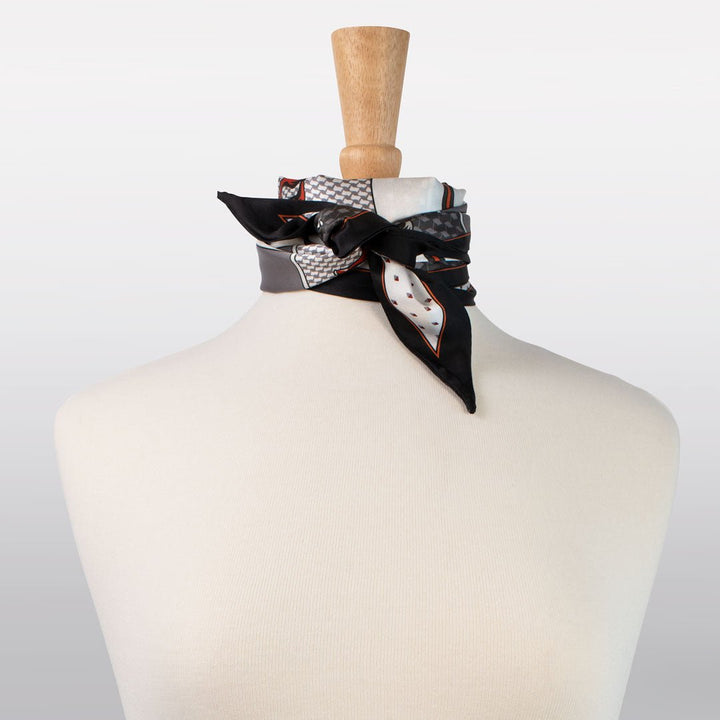 Madrigal - EQ &amp; GEO Multi-Color Equestrian Scarf in Grey
