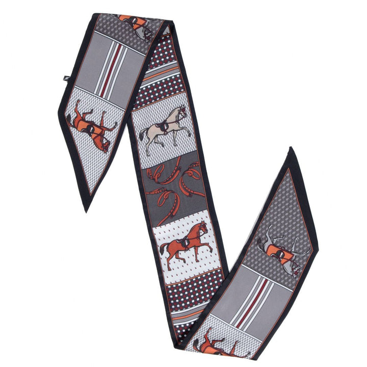 Madrigal - EQ &amp; GEO Multi-Color Equestrian Scarf in Grey