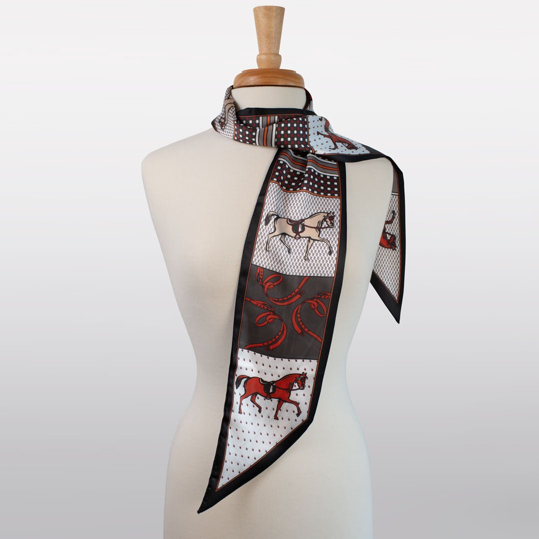 Madrigal - EQ &amp; GEO Multi-Color Equestrian Scarf in Grey