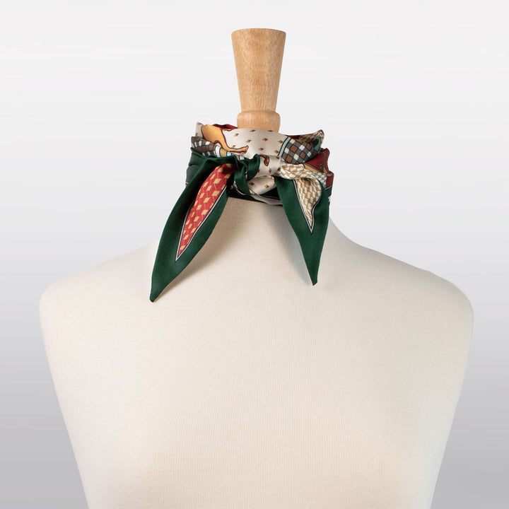 Madrigal - EQ &amp; GEO Multi-Color Equestrian Scarf in Crimson