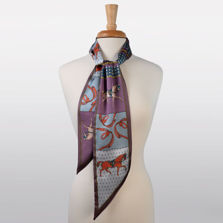 Madrigal - EQ &amp; GEO Multi-Color Equestrian Scarf in Purple