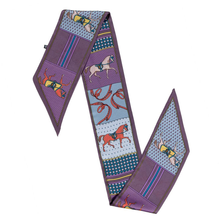 Madrigal - EQ &amp; GEO Multi-Color Equestrian Scarf in Purple