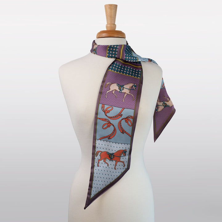 Madrigal - EQ &amp; GEO Multi-Color Equestrian Scarf in Purple